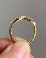 Load image into Gallery viewer, 2 x 4 Marquise Cut Moissanite Wedding Band Anniversary Leaf Band Gift For Her