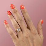 Load image into Gallery viewer, Cushion Thread Engagement Ring