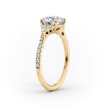 Load image into Gallery viewer, 1.50 CT Round Cut Moissanite Diamond Cluster Pave Engagement Ring