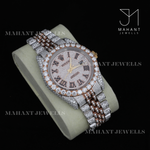 Load image into Gallery viewer, Date Just Automatic Movement Moissanite Diamond Dial Hip Hop Watch