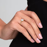 Load image into Gallery viewer, 1.0CT Asscher Diamond Moissanite Solitaire Engagement Ring