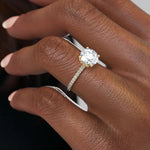 Load image into Gallery viewer, 1.0 CT Round Diamond Lab Grown Pave Engagement Ring