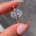 Load image into Gallery viewer, 3.5 CT Pear Cut Moissanite Engagement Ring 14K Solid Gold Ring For Her Perfect For Gift