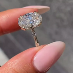 Load image into Gallery viewer, 3.5 CT Pear Cut Moissanite Engagement Ring 14K Solid Gold Ring For Her Perfect For Gift