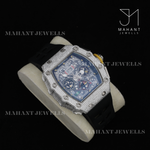 Load image into Gallery viewer, Bling Bling VVS Moissanite Black Strap Branded Watch