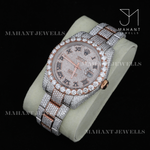 Load image into Gallery viewer, Full Iced Out VVS Moissanite Diamond Roman Dial Wrist Watch