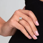 Load image into Gallery viewer, 2.0CT Round Diamond Lab Grown Halo Nature Inspired Engagement Ring