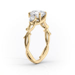 Load image into Gallery viewer, 1.50 CT Round Cut Three Stone Nature Inspired Moissanite Engagement Ring