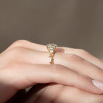 Load image into Gallery viewer, 1.50 CT Round Cut Three Stone Nature Inspired Moissanite Engagement Ring