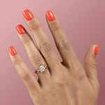 Load image into Gallery viewer, 1.50 CT Elongated Cushion Cut Nature Inspired Moissanite Diamond Engagement Ring