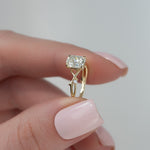 Load image into Gallery viewer, 1.50 CT Elongated Cushion Cut Nature Inspired Moissanite Diamond Engagement Ring