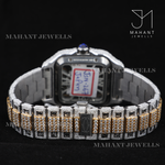 Load image into Gallery viewer, Fully VVS Moissanite Studded Two Tone Skeleton Diamond Watch