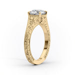 Load image into Gallery viewer, 2.0CT Round Cut Moissanite Diamond Vintage Engagement Ring