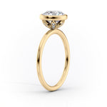 Load image into Gallery viewer, 1.50 CT Round Cut Bezel Moissanite Engagement Ring
