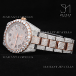 Load image into Gallery viewer, Full Iced Out VVS Moissanite Diamond Roman Dial Wrist Watch
