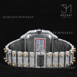 Load image into Gallery viewer, Square Dial Moissanite Watch With Roman Dial With Fully Ice Out Band