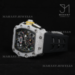 Load image into Gallery viewer, Bling Bling VVS Moissanite Black Strap Branded Watch