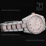 Load image into Gallery viewer, Full Iced Out VVS Moissanite Diamond Roman Dial Wrist Watch