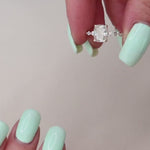 Load image into Gallery viewer, 2.50 CT Elongated Cushion Cut Moissanite Hidden Halo Engagement Ring