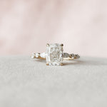 Load image into Gallery viewer, 2.50 CT Elongated Cushion Cut Moissanite Hidden Halo Engagement Ring