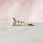 Load image into Gallery viewer, 2.50 CT Elongated Cushion Cut Moissanite Hidden Halo Engagement Ring