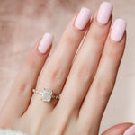Load image into Gallery viewer, 2.50 CT Elongated Cushion Cut Moissanite Hidden Halo Engagement Ring