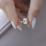 Load image into Gallery viewer, Hidden Halo Moissanite Ring