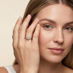 Load image into Gallery viewer, 3.50 CT Round Cut Cluster Moissanite Diamond Engagement Ring