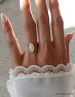 Load image into Gallery viewer, 2.0CT Marquise Cut Moissanite Unique Engagement Ring