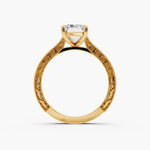Load image into Gallery viewer, 3.50 CT Emerald Cut Vintage Moissanite Diamond Engagement Ring