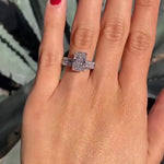 Load image into Gallery viewer, 2.5 CT Radiant Cut Moissanite Diamond Bridal Engagement Ring Set