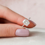 Load image into Gallery viewer, 2.50 CT Elongated Cushion Cut Hidden Halo Moissanite Engagement Ring