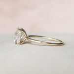 Load image into Gallery viewer, 2 Elongated Cushion Cut Moissanite Hidden Halo Engagement Ring