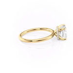 Load image into Gallery viewer, 1.0CT Cushion Moissanite Diamond Hidden Halo Solitaire Engagement Ring