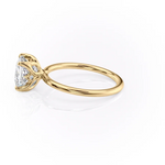 Load image into Gallery viewer, 1.0CT Princess Diamond Moissanite Lotus Prong Solitaire Engagement Ring