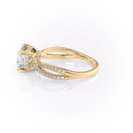 Load image into Gallery viewer, 1.50 CT Asscher Cut Infinity Moissanite Diamond Engagement Ring