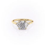 Load image into Gallery viewer, 1.0CT Cushion Moissanite Diamond Cluster Engagement Ring