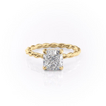 Load image into Gallery viewer, 1.0CT Cushion Cut Diamond Moissanite Thread Engagement Ring