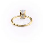 Load image into Gallery viewer, 1.50 CT Emerald Cut Cluster Moissanite Diamond Solitaire Engagement Ring