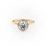 Load image into Gallery viewer, 2.0CT Round Diamond Lab Grown Bezel Engagement Ring
