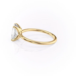 Load image into Gallery viewer, 1.50 CT Emerald Cut Cluster Moissanite Diamond Solitaire Engagement Ring