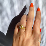 Load image into Gallery viewer, 2 CT Emerald Flush Stacking Half Bezel Solitaire Moissanite Engagement Ring