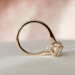 Load image into Gallery viewer, 2.50 CT Emerald Cut Moissanite Hidden Halo Engagement Ring
