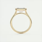 Load image into Gallery viewer, 2 CT East West Emerald Bezel Solitaire Moissanite Engagement Ring