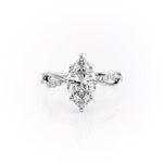Load image into Gallery viewer, 2 CT Marquise Lab Grown Diamond Infinity Band Engagement Ring