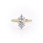 Load image into Gallery viewer, 3 CT Marquise Lab Grown Pave Engagement Ring