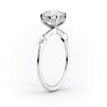 Load image into Gallery viewer, 2.5 CT Marquise Moissanite Distance Pave Hidden Halo Engagement Ring