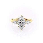 Load image into Gallery viewer, Unique Three Stone 2 CT Marquise Lab Grown Engagement Ring