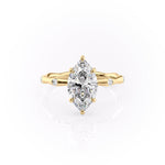 Load image into Gallery viewer, 3 CT Marquise Lab Grown Distance Pave Engagement Ring
