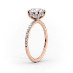 Load image into Gallery viewer, Unique 2 CT Marquise Lab Grown Pave Engagement Ring